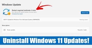 How to Uninstall an Update in Windows 11