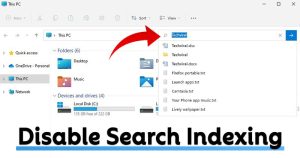 How to Disable Search Indexing in Windows 11