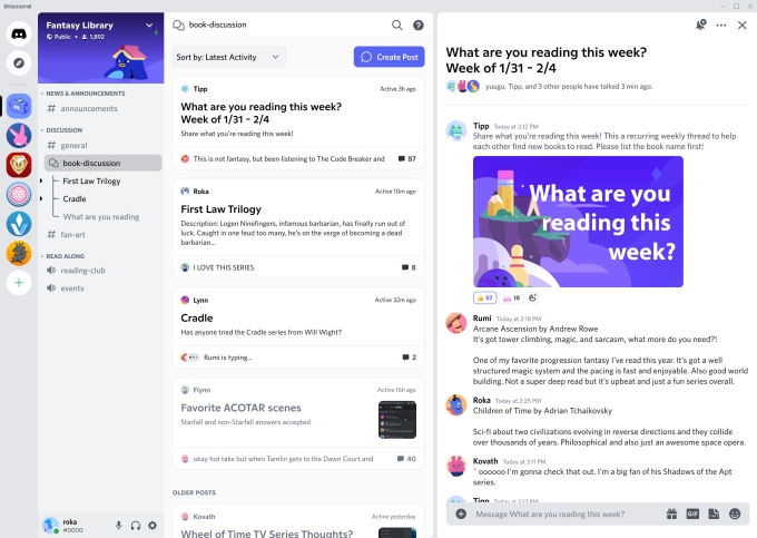 Discord forum test feature