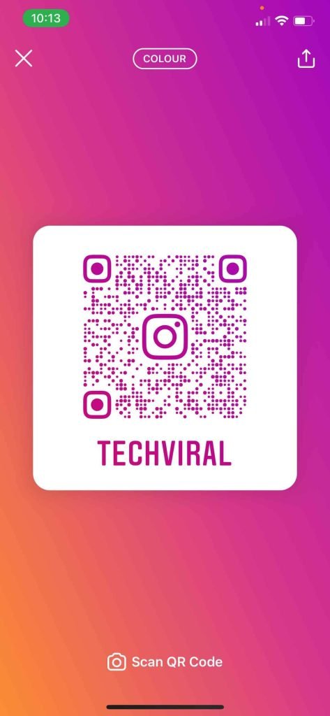 generate QR code instagram