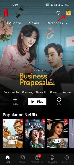 tap on your profile picture