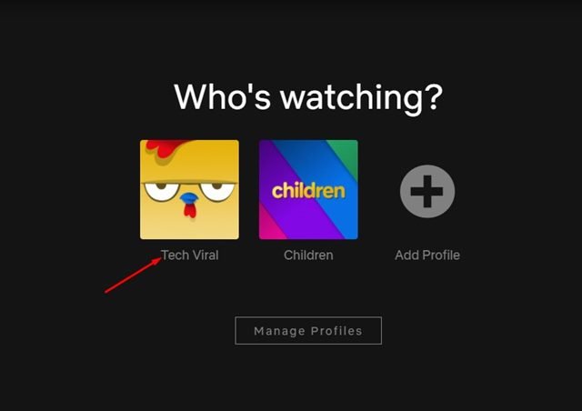select your profile