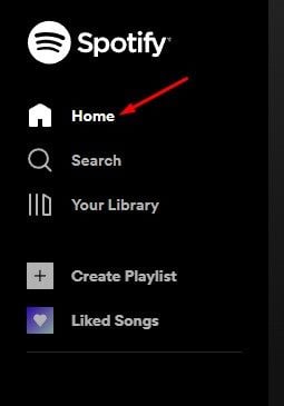 click on the Home button
