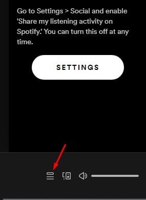 click on the Queue icon