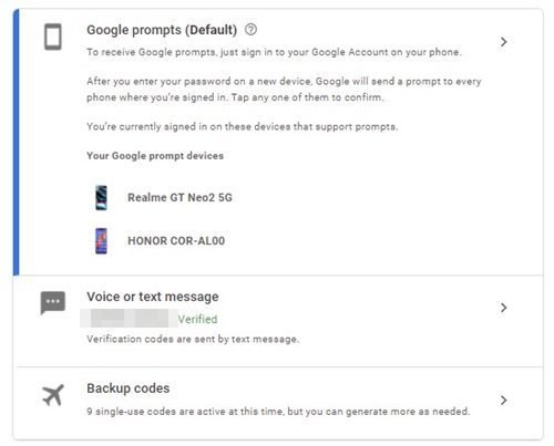 Verification codes