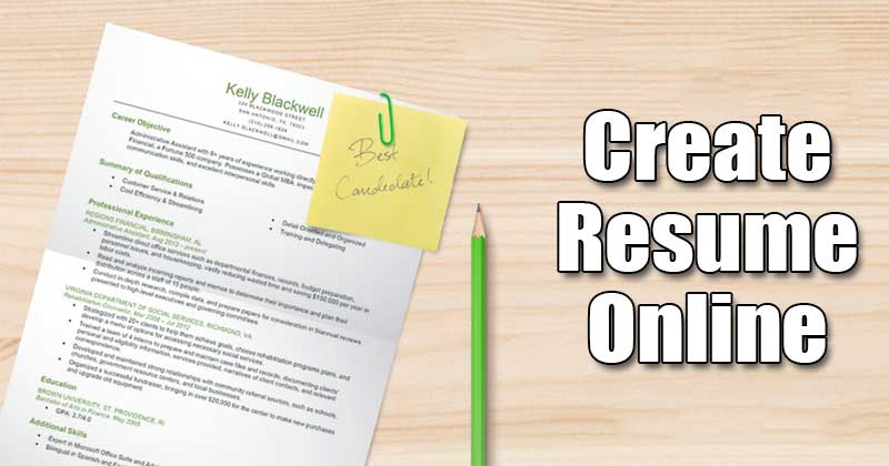 10 Best Websites To Create Professional Resume Online