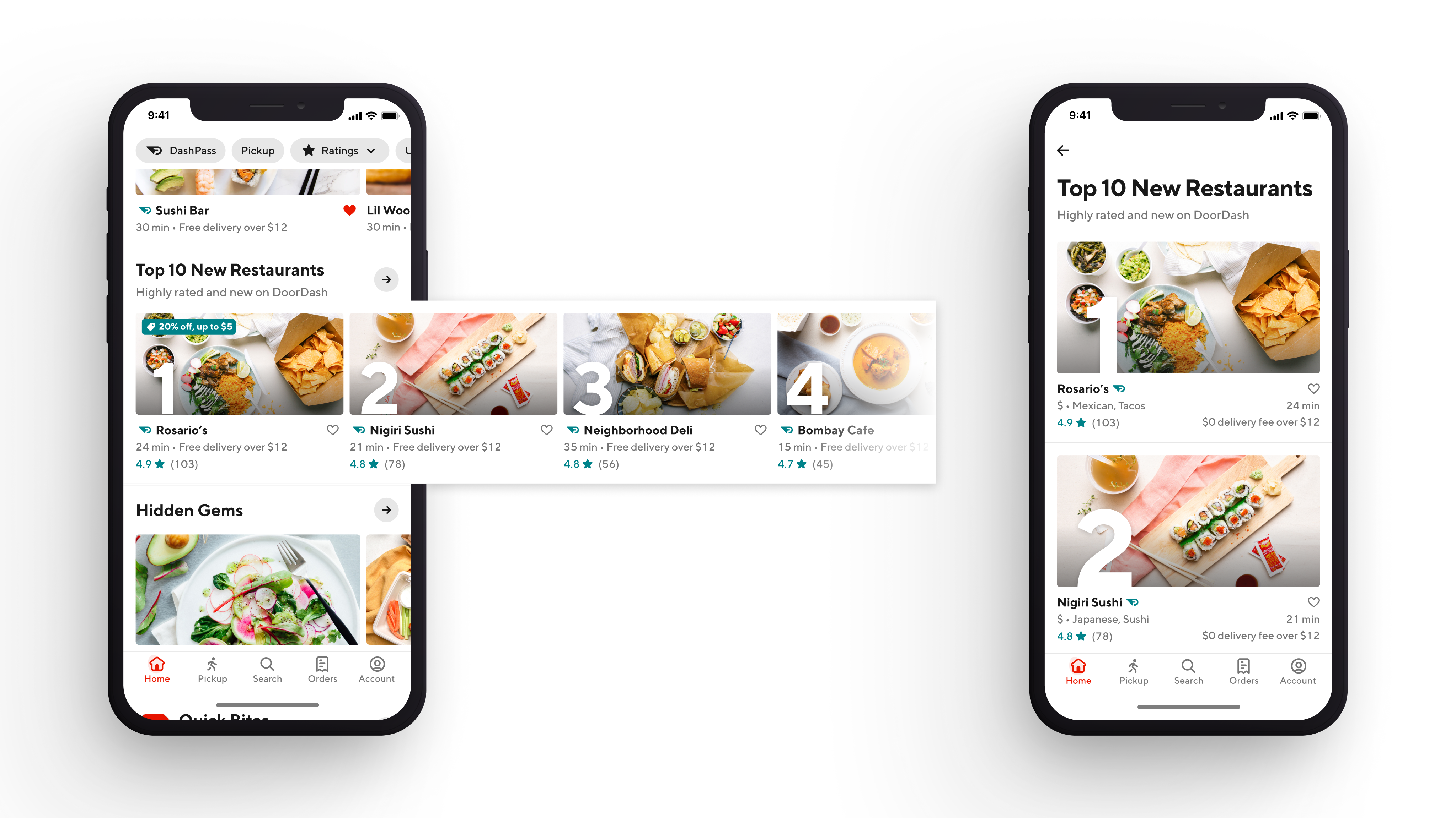 DoorDash top 10 lists