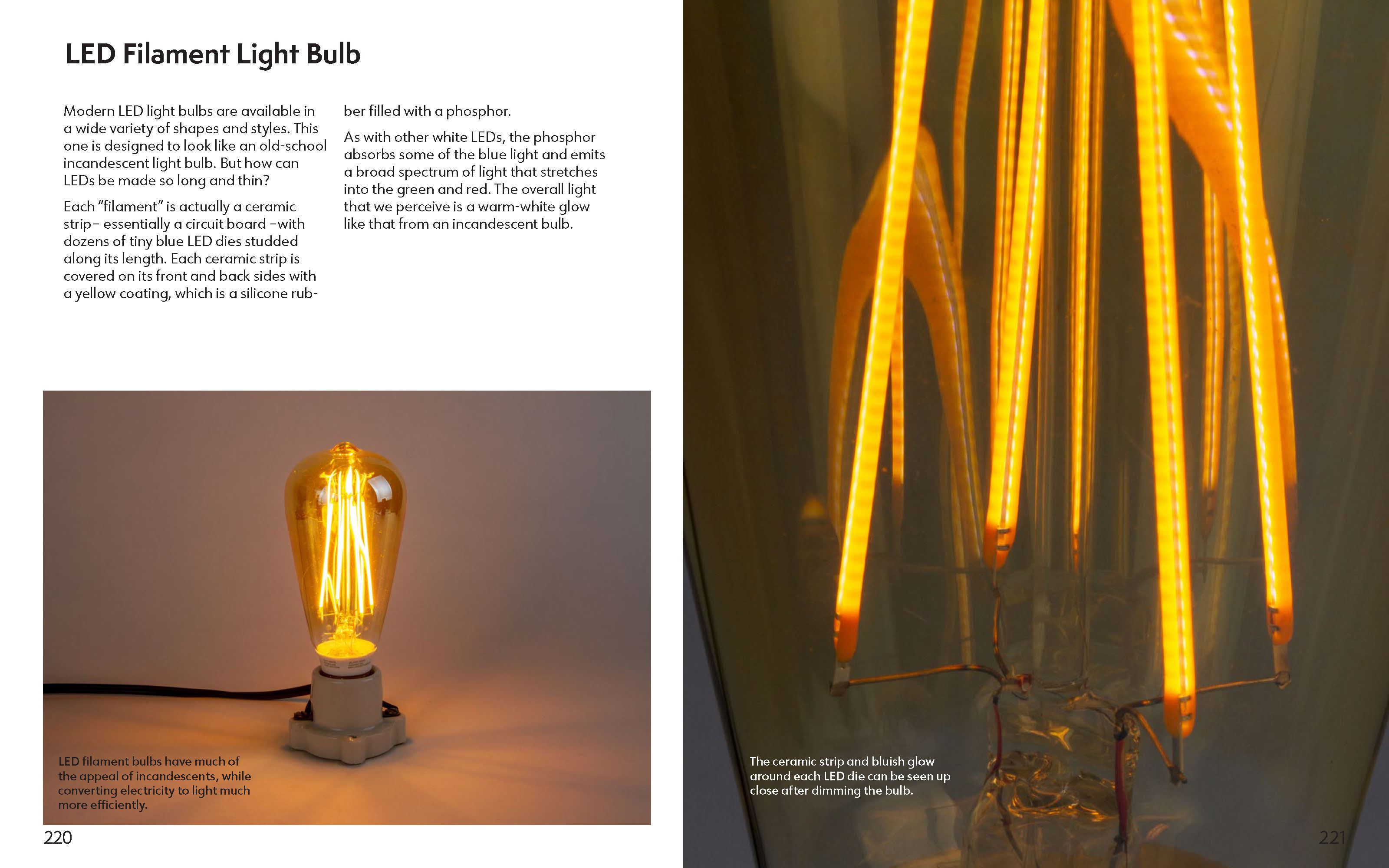 LED filament light bulb