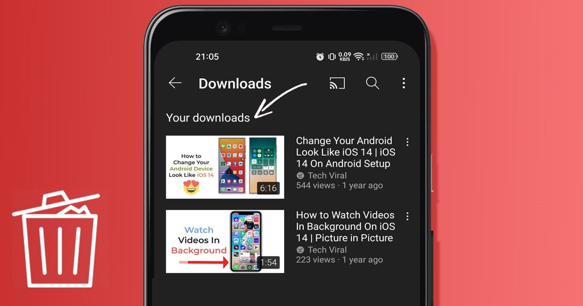 Delete Downloaded YouTube Videos on Android