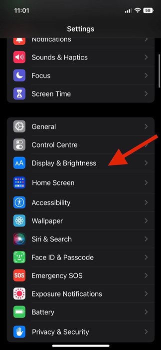 Display & Brightness