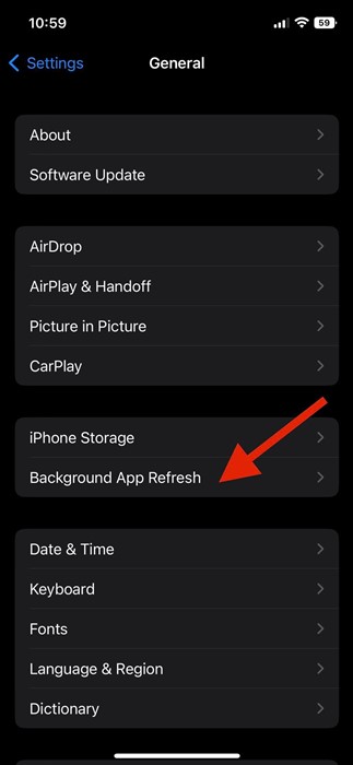 Background App Refresh