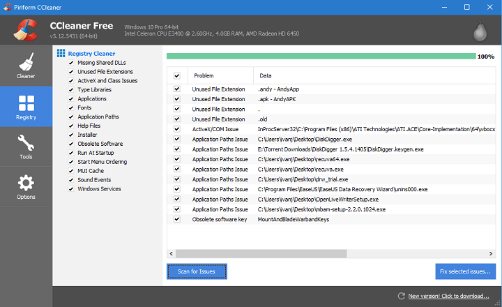 Fix Registry Errors