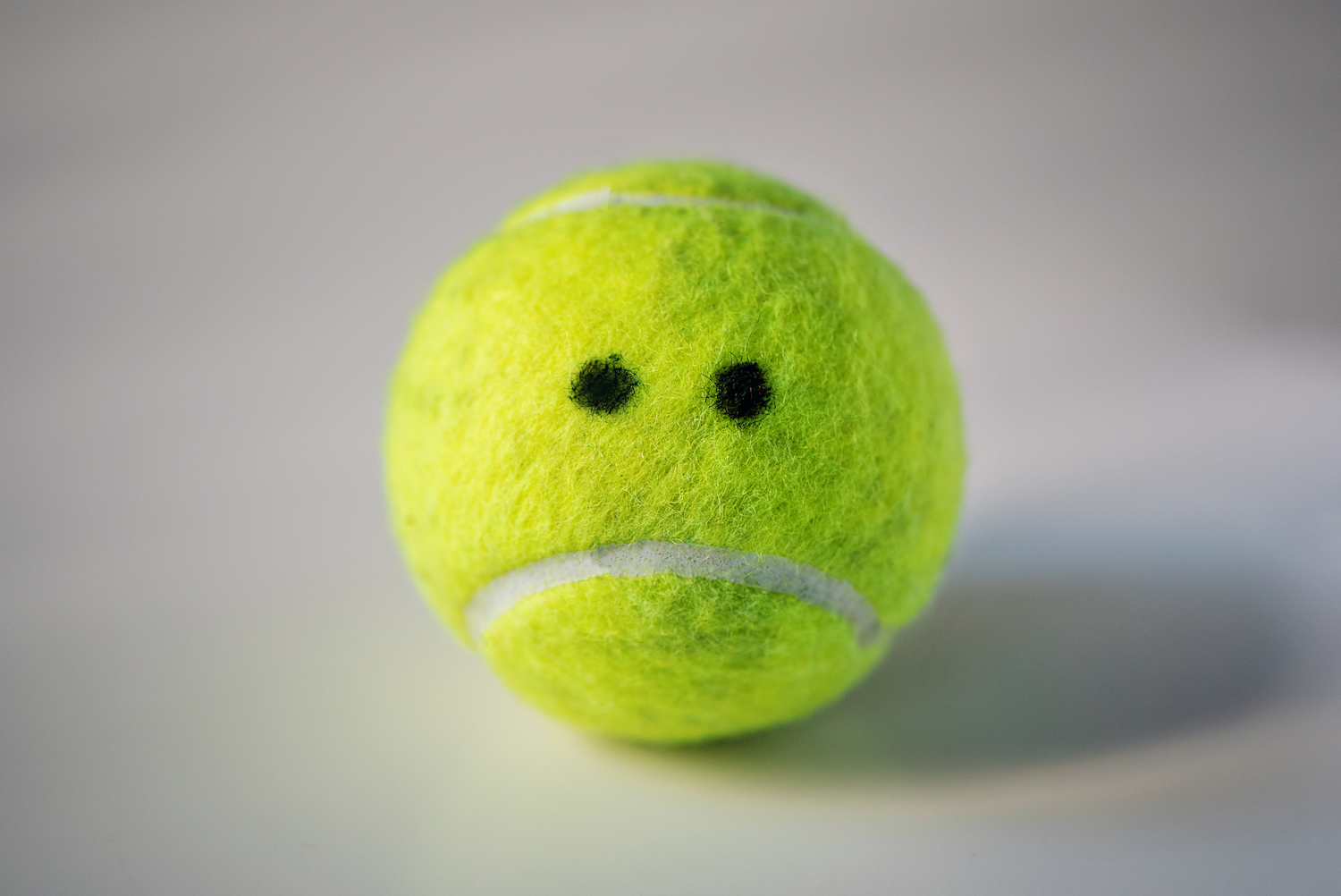 Anthropomorphic object. Tennis ball